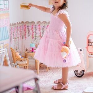 Hill House The Tiny Tulle Ellie Nap Dress princess pink 4 5 6 XS